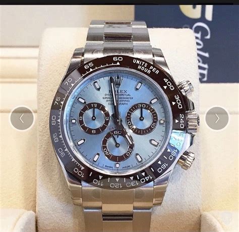 rolex 11650 6 cosmograph daytona platinum ice blue|rolex chronograph specs.